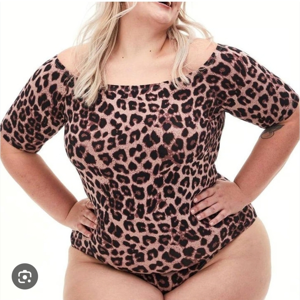 Leopard Torrid Body Suit off shoulder!